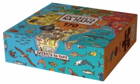 Puzzle 170: Zwierzęta na mapie. - Aleksandra Mizielińska, Daniel Mizieliński