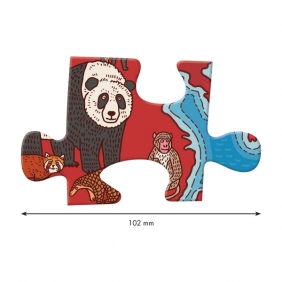 Puzzle 170: Zwierzęta na mapie. - Aleksandra Mizielińska, Daniel Mizieliński