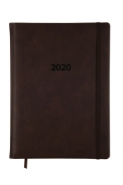 Kalendarz 2020 KK-A4TL książkowy A4 tygodniowy Lux brązowy