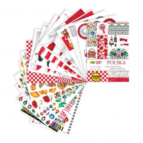 Blok Happy Color A4/16ark, z motywami - Polska