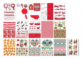 Blok Happy Color A4/16ark, z motywami - Polska