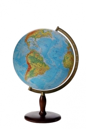 Globus 420 fizyczny podświetlany (drewniana niska stopka, cięciwa aluminiowa)