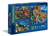Puzzle 3D Effect 3x1000 (08001)