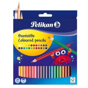 Kredki ołówkowe sześciokątne Pelikan, 24 kolory