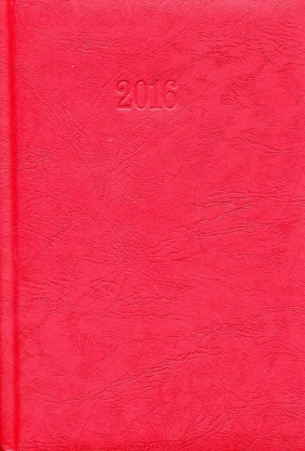 Kalendarz 2016 Książkowy dzienny A5 czerwony - <br />