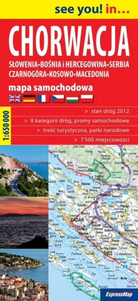 Chorwacja mapa samochodowa 1:650 000