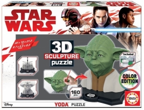 Puzzle 3D Rzeźba Yoda, kolorowe (17801)
