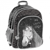 Plecak szkolny Horse czarno-szary