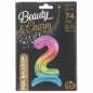 Balon gumowy Godan Beauty&Charm cyfra stojąca tęczowa tęczowa 750 mm 30cal (BC-AST2)