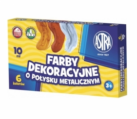 Farby dekoracyjne Astra o połysku metalicznym 6 kolorów - 10 ml (83411900)