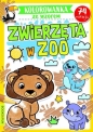 Zwierzęta w zoo. Kolorowanka ze wzorem - Opracowanie zbiorowe