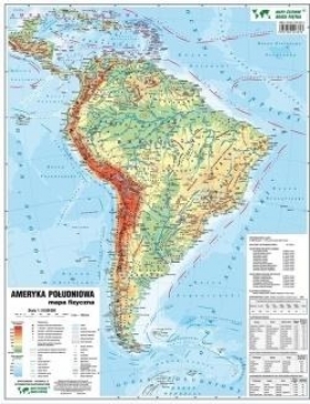 Ameryka PD 1:16 500 000 mapa pol. i fiz. ścienna - Opracowanie zbiorowe