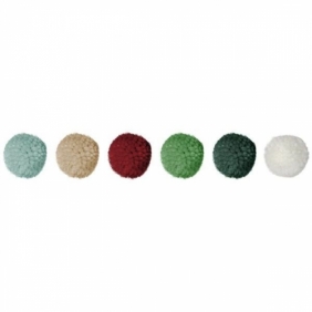 Pompony pastelowe mix - 18 szt (412941)