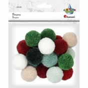 Pompony pastelowe mix - 18 szt (412941)