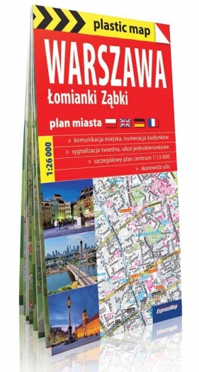 Warszawa plastic map foliowany plan miasta - Opracowanie zbiorowe