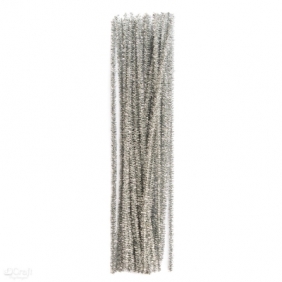 Druciki kreatywne, 25 szt. x 30cm - srebrne (KSDR-031)