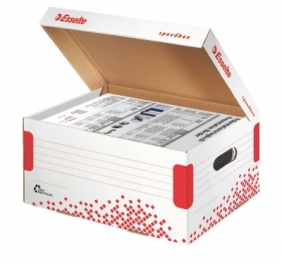 Pudło archiwizacyjne Esselte Speedbox - biało-czerwony 35,5 x 19,3 x 25,2 cm (623911)