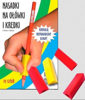 Trójkątne nasadki na ołówki i kredki 10 sztuk