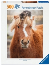 Ravensburger, Puzzle 500: Kucyk i kot (12001901)