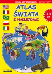Atlas świata z naklejkami - Guzowska Beata