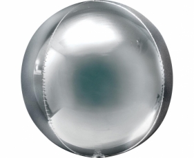 Balon foliowy kula srebrna 53x53cm