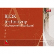 Blok techniczny z kolorowymi kartkami A3 10 kartek - praca zbiorowa