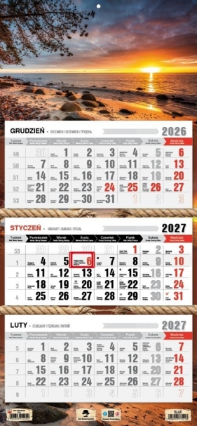 Kalendarz 2027 trójdzielny - Orłowo