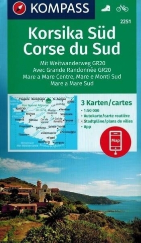 Mapa turystyczna. Korsyka cz. południowa (komplet) - Praca zbiorowa