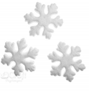Śnieżynki styropianowe 75 mm, 24 szt. (DIST-010)