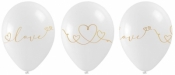 Balony ze złotym walentynkowym nadrukiem 5szt
