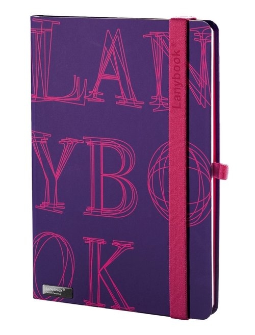 Notes A5 Lanybook LYO w kratkę fioletowy