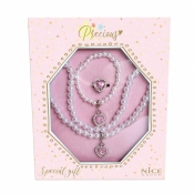 Zestaw biżuterii w opakowaniu prezentowym różowy