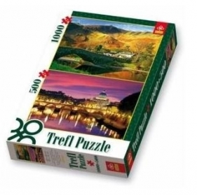 Puzzle 1000-500 Mix Most nad rzeką Derwent + Most św. Anioła (29101) - 29101