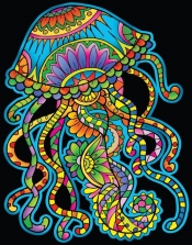 Kolorowanka Welwetowa Colorvelvet 47x35 cm Meduza