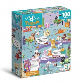 Puzzle - Look & Find - Kocie kafejka, 100 el.