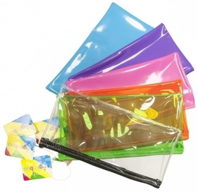 Piórnik-saszetka GIMBOO PVC 12 sztuk mix kolorów