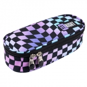 Piórnik saszetka usztywniona z wewnętrzną klapką St.Right PC-01 - Wavy Chessboard