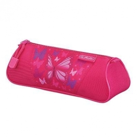Piórnik kosmetyczka trójkątny Flexi Pink Butterfly