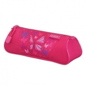 Piórnik kosmetyczka trójkątny Flexi Pink Butterfly