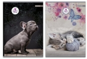 Zeszyt A5 w kratkę 60 kartek The Sweet Pets 5 sztuk