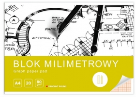 Blok milimetrowy A4, 20 kartek