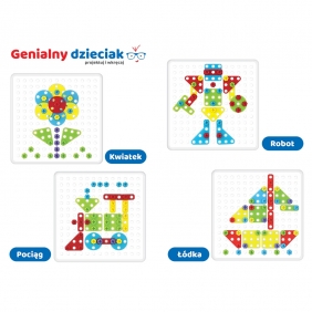 Genialny dzieciak - Mozaika ze śrubokrętem, 180 elementów (101019)