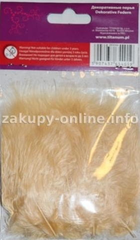 PIORKA DEKORACYJNE BEZOWE 20 SZT 0050-22 - 283044
