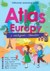 Atlas Europy z naklejkami i plakatem - Praca zbiorowa