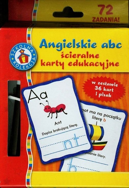 Angielskie abc Ścieralne karty edukacyjne