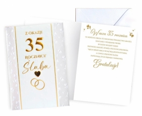 Karnet Rocznica ślubu 35