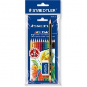 Kredki drewniane Staedtler Noris 12 kolorów + ołówek 120 HB i gumka (S 144 NC12 SET6)