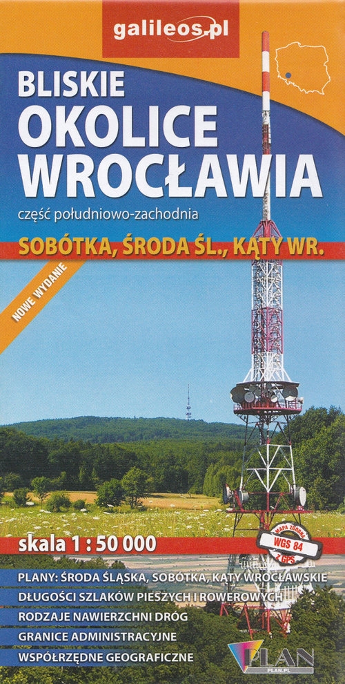 Bliskie okolice Wrocławia część południowo-zachodnia, 1:50 000