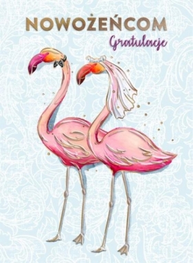 Karnet B6 Ślub z kieszonką - Flamingi