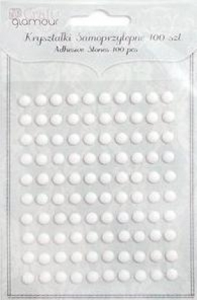 Kryształki samoprzylepne 6 mm 100 szt White - GRKR-015